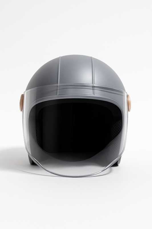 Open-Face Helmet Grey