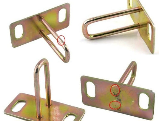 U-shaped door lock striker plate