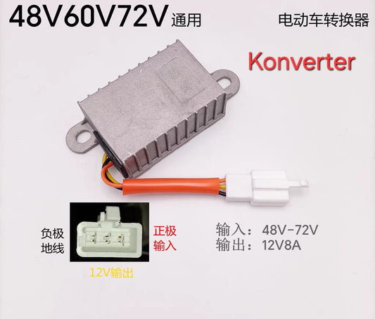 DC-DC Converter 48V–72V to 12V 8A